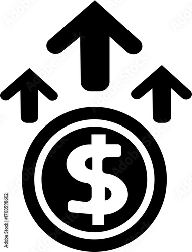 Investment fill icon. Investment, Profit, Asset, Investor, Portfolio, Dividend, Capital, Risk, Inflation icons vector, vector illustration !	