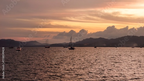 sunset over the sea