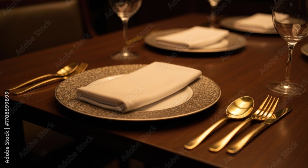 Obraz premium Formal dining table setting
