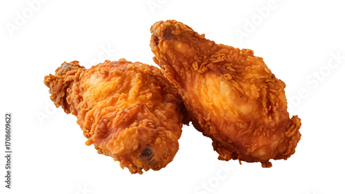 Crispy golden fried chicken pieces with perfectly seasoned crunchy coating, ready to enjoy