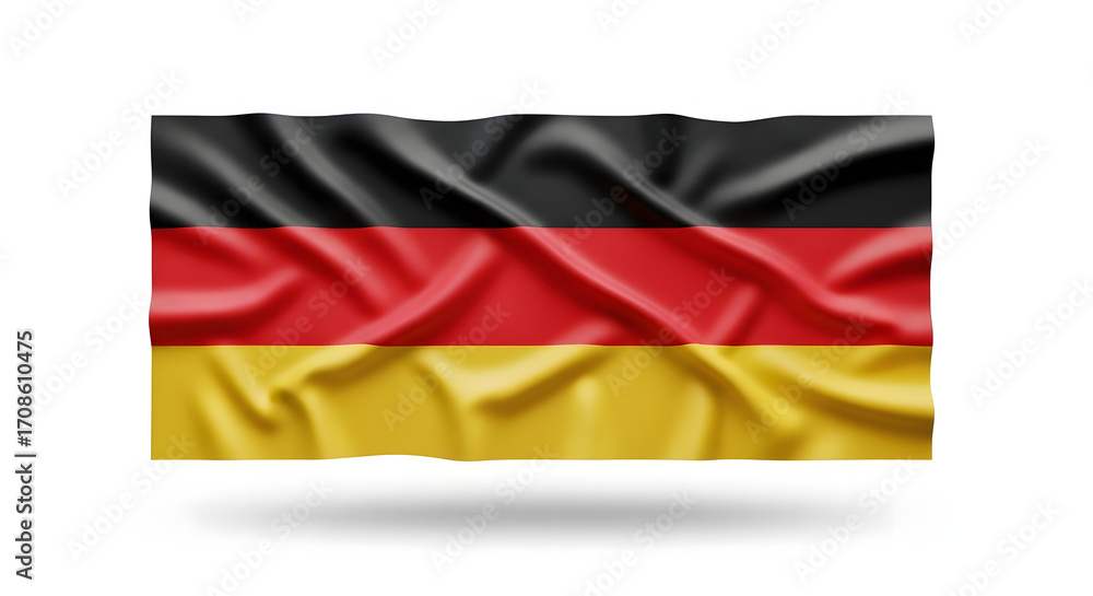 Obraz premium Waving flag of Germany with a realistic silk texture.