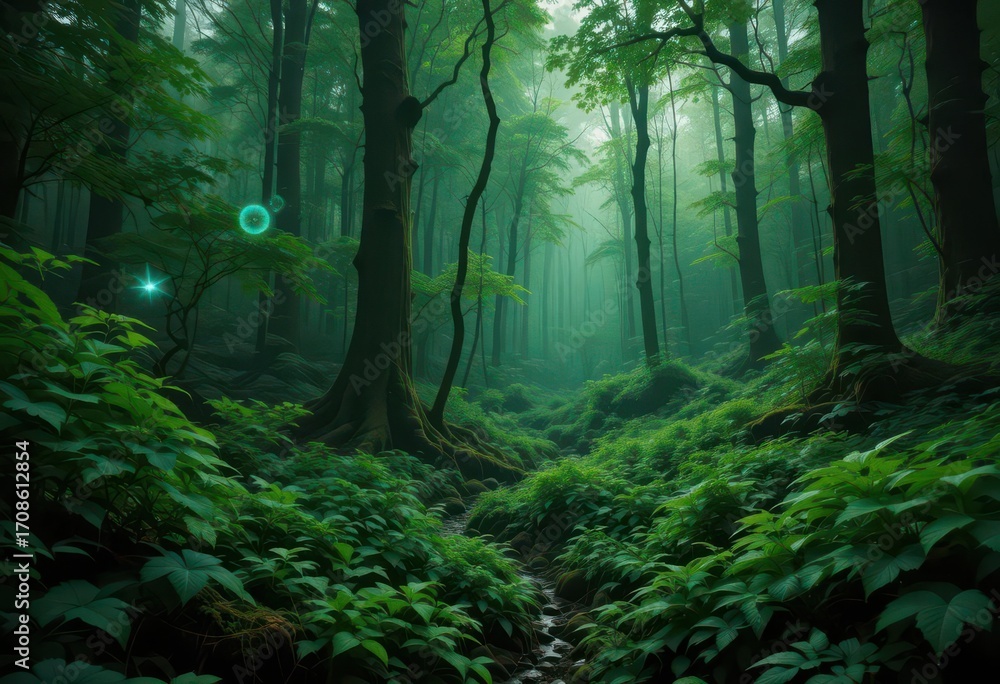 Obraz premium Verdant Vista A Symphony of Green