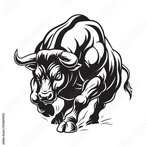 bull head vector illustration