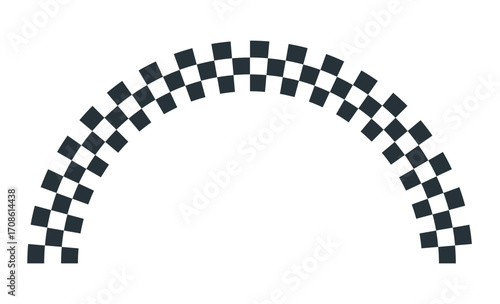 сheckered arch. rounded frame