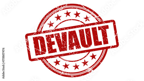 Devault red stamp with grunge texture