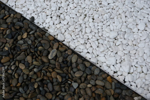 Black and White Pebble Contrast