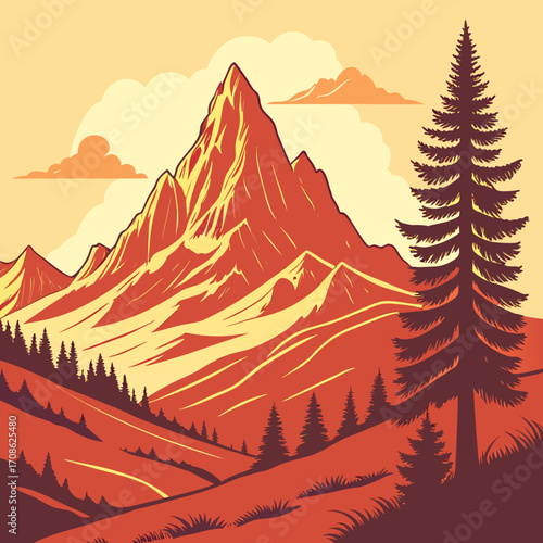 sunrise in mountains