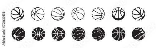 Different types of play football icon set, sports balls Icons set silhouette, soccer, baseball, basketball, bowling, snooker volleyball, Soccer sports ball icon,  vector illustration EPS 10