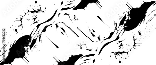 Marbled stone surface glitch effect on a white black png design..	
