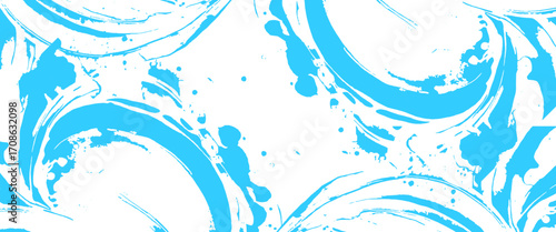 Blue paint with marble stone surface glitch effect on a white blue vector. Abstract..