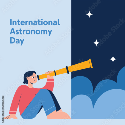 Vector art of international astronomy day concept 
