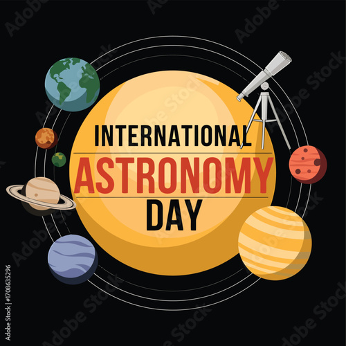 Vector art of international astronomy day concept 