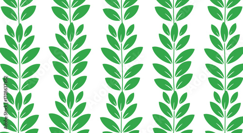 White leaf pattern on a light gray background repeating art editable stock