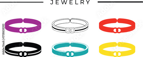 Collection of vibrant, modern bracelets in various colors, perfect for fashion and style