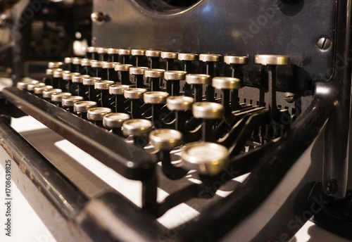 Close-up of an old typewriter