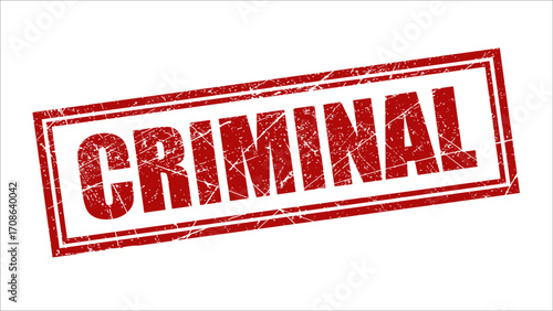 Criminal stamp with grunge texture