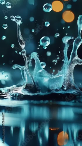 Captivating water droplets dance: High-speed photography captures liquid artistry in motion