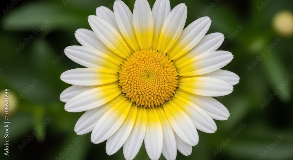 Fototapeta premium Beautiful closeup of a white and yellow daisy flower