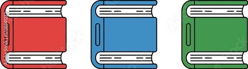 Three colorful books arranged side by side, representing knowledge and learning.