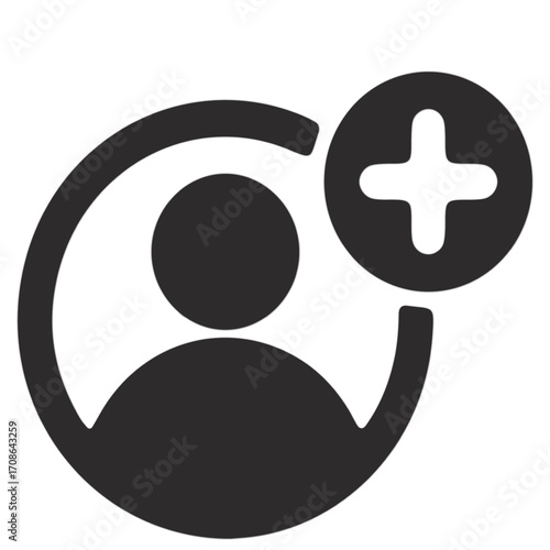 vector illustration of  people profie add con