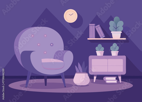 Collection of Colorful Modern Furniture and Decor Items illustration