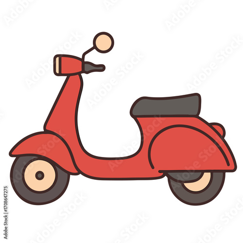 retro scooter vector illustration