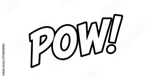 Illustration of the word pow, commonly used in comic books