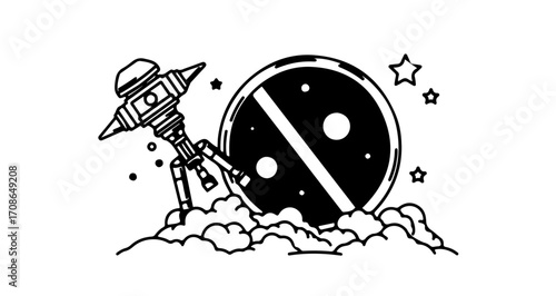 Lunar lander on the moon, a exploration and discovery concept design