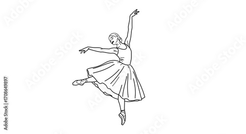 Elegant ballet dancer in graceful pose, capturing the beauty and artistry of dance