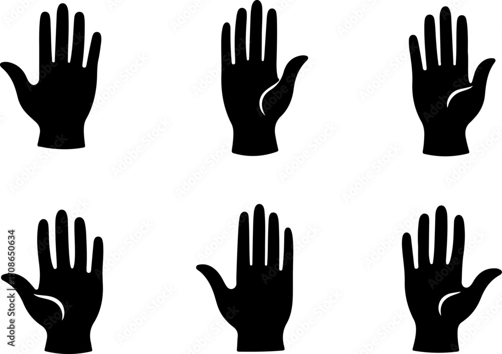 Obraz premium Hamsa Hand Symbol Vector Collection