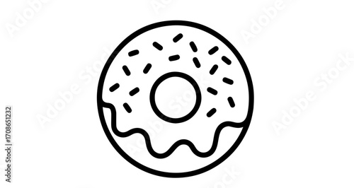 Delicious donut with sprinkles, a sweet treat for any occasion