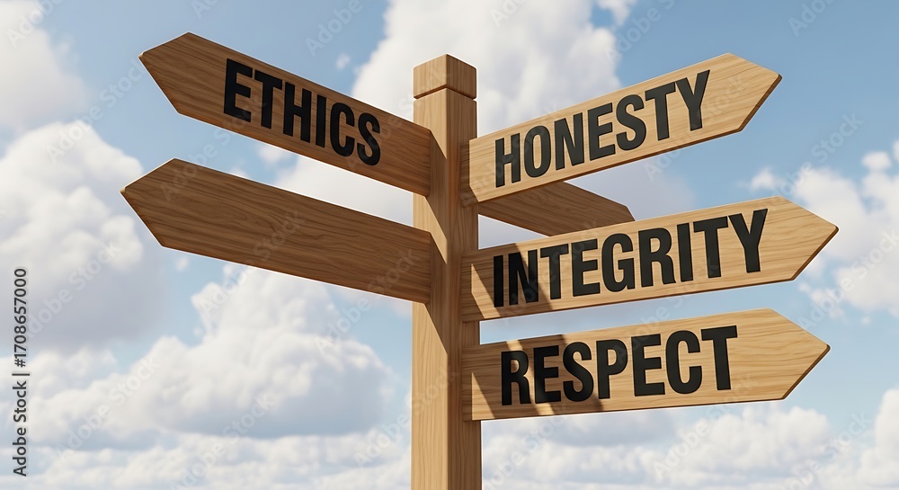 Fototapeta premium Guiding Principles for Decision Making and Behavioral Conduct