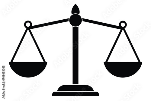 balance scale icon vector icon