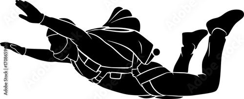 Skydiving silhouettes
