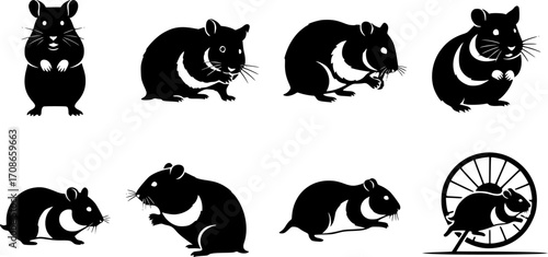 Hamster silhouettes