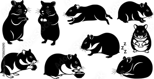 Hamster silhouettes