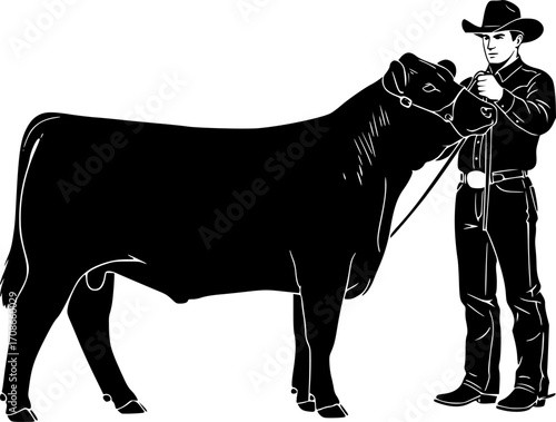 Dairy cow silhouette, Dairy cow svg
