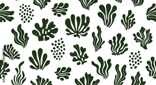 Beige floral pattern background design vector graphic