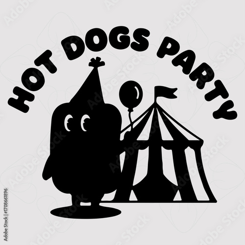 Hot Dogs Party Silhouette