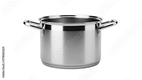 Stock pot stainless steel cookware kitchen cooking utensils pots and pans kitchenware equipment 100 on transparent background