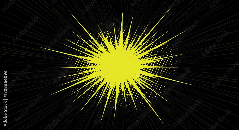 Obraz premium Yellow burst background