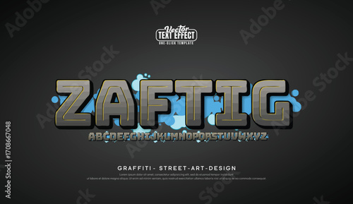Zaftig Abstract modern urban alphabet fonts. Typography decorative sport, game, technology, fashion, digital, future creative logo font. vector illustration