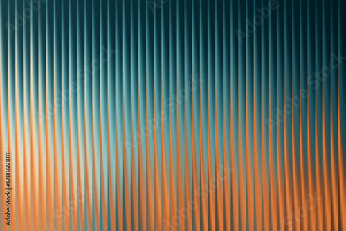 Abstract textured background with vertical lines in teal and orange gradient colors