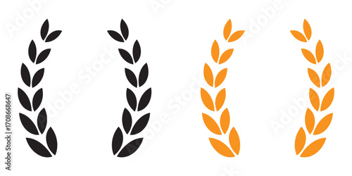 Wheat icon symbol. illustration of wheat icon. EPS 10