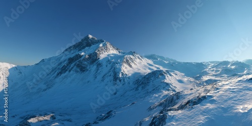 Wallpaper Mural Breathtaking snowy alpine peak panorama hdri overview stunning mountain landscape serene winter environment Torontodigital.ca