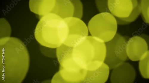 Abstract bokeh lights in lime green