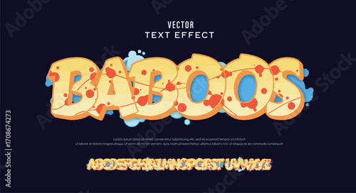 Baboos, Abstract modern urban alphabet fonts. Typography decorative sport, game, technology, fashion, digital, future creative logo font. vector illustration