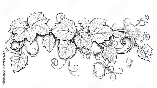 Elegant grapevine design ornament