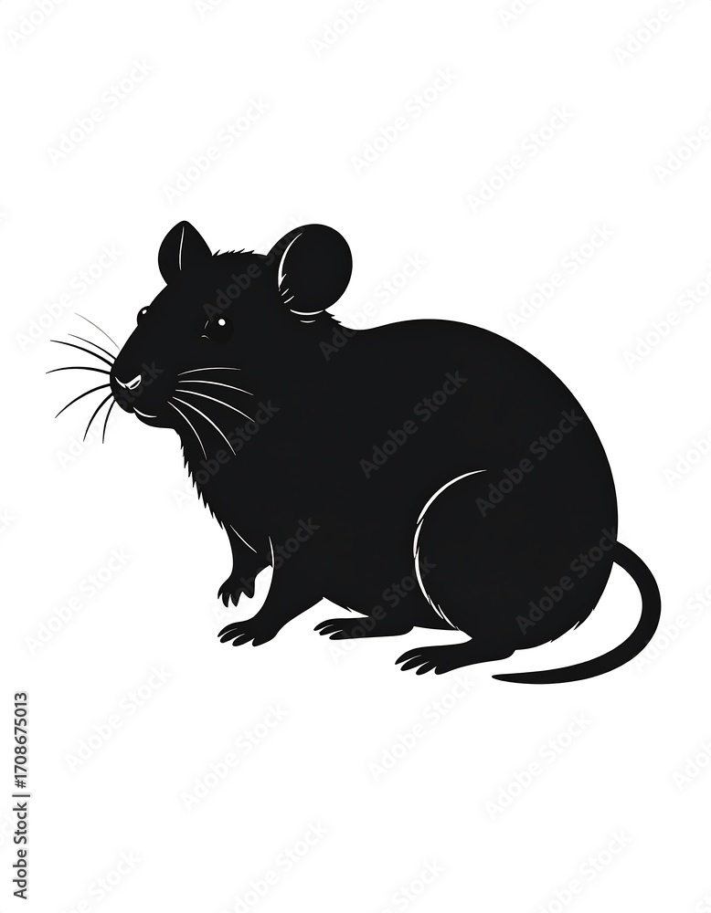 Fototapeta premium Silhouette of a rodent