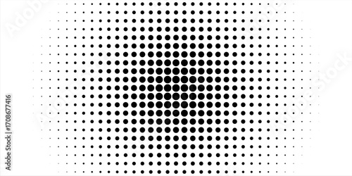 Halftone circles, halftone dot pattern simple art